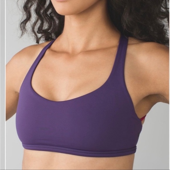 lululemon athletica Other - Lululemon Athletica Free to be Wild Strappy purple Sports Bra size 6
